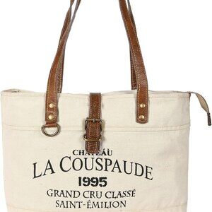 SEL de MER Upcycled Large Canvas shoulder Bag for women canvas tote boho handbag